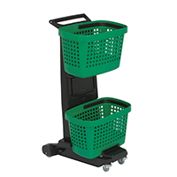 Chariot porte-paniers de course Chariot d'achat en plastique snupy