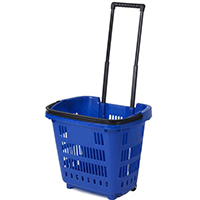 Panier de magasin sur roulettes de 34L Panier de magasin sur roulettes de 34L