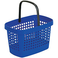 Panier libre service 28L Panier de magasin grande contenance 28 litres avec 1 anses