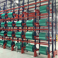 Rayonnage porte bobines Rayonnage pour stockage des bobines avec accès direct pour les gerbeurs à fourche