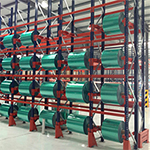 Rayonnage porte bobines Rayonnage pour stockage des bobines avec accès direct pour les gerbeurs à fourche
